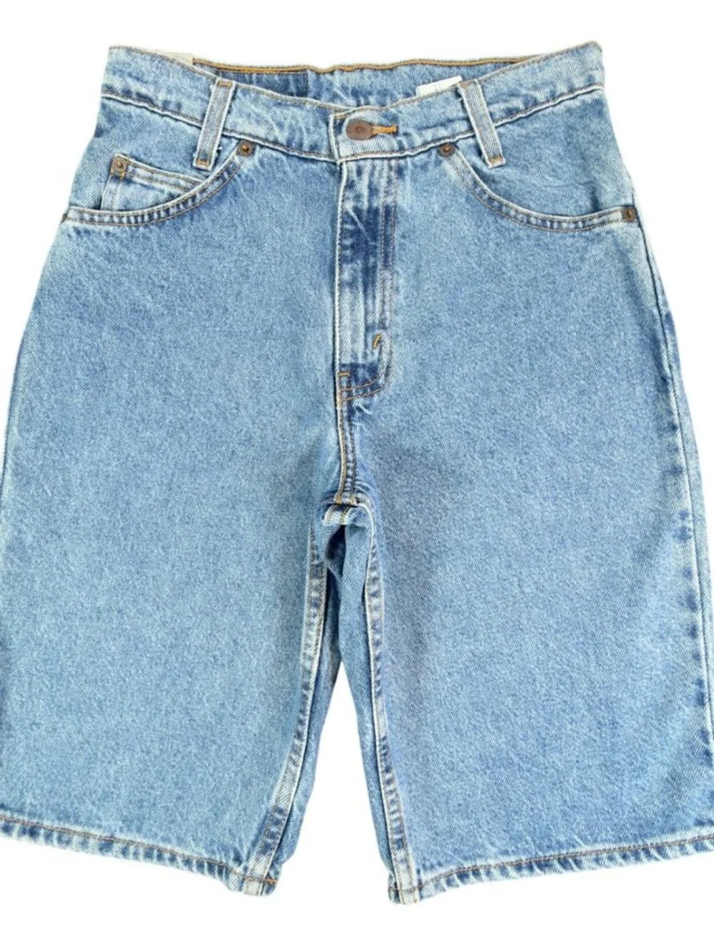 Levi's 550 Vintage 90s Blue Cotton Shorts W27 Relaxed Orange Tab NOS